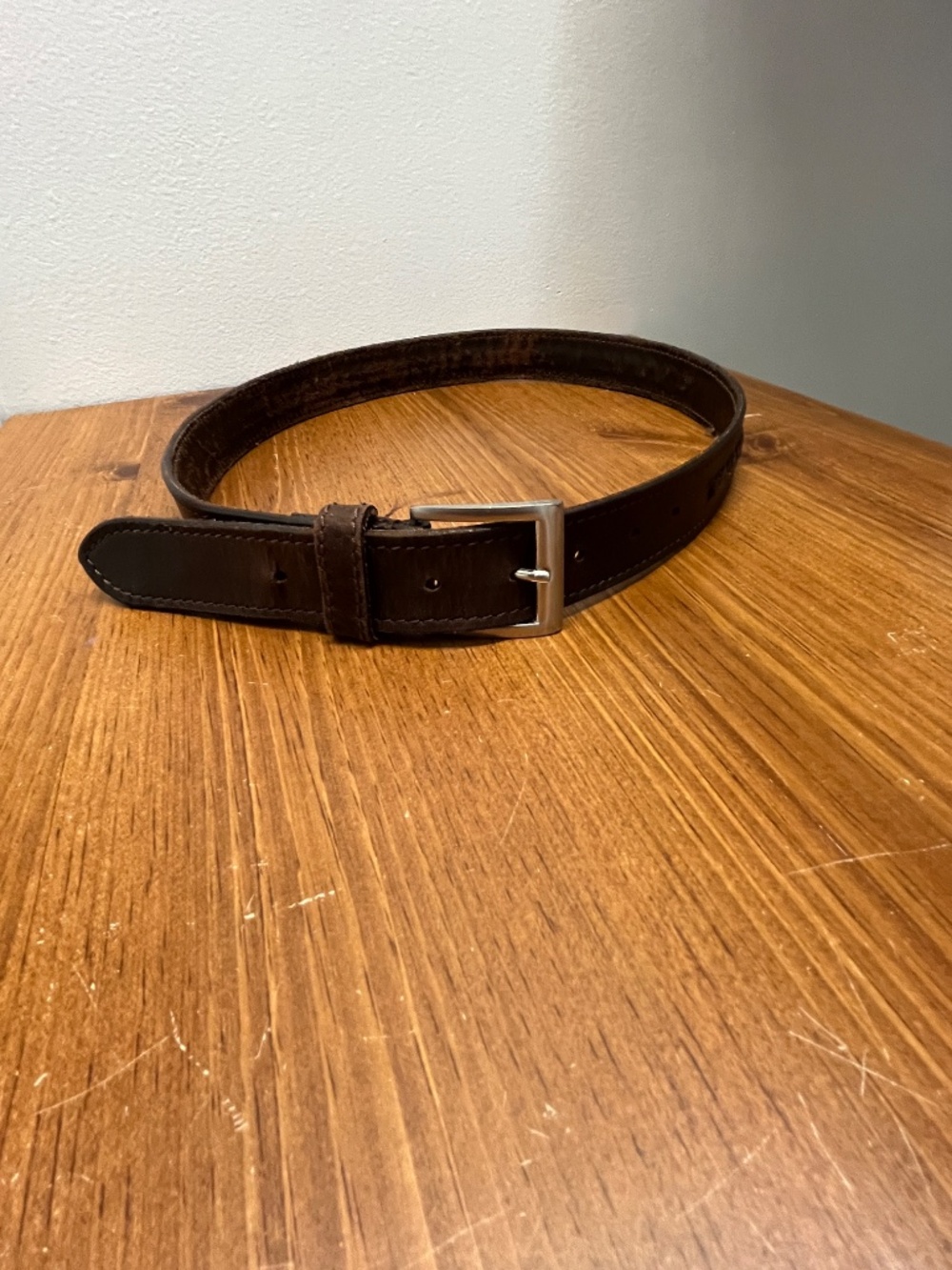 Men's Preowned Brown Leather Belt 34W x 43" Long - Picture 1 of 15